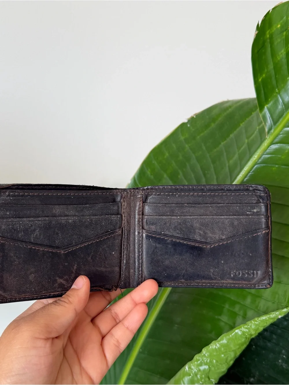 FOSSIL Classic Black Leather Bi-Fold Wallet